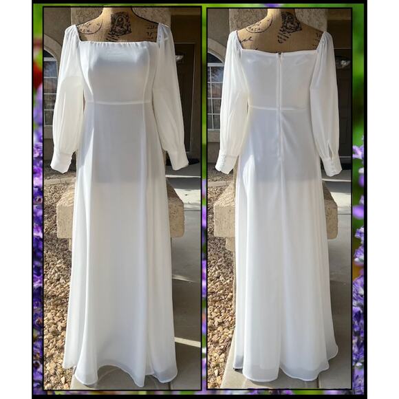 Lulus Feel the Romance White Off-the-Shoulder Maxi Dress Size S - Picture 6 of 14